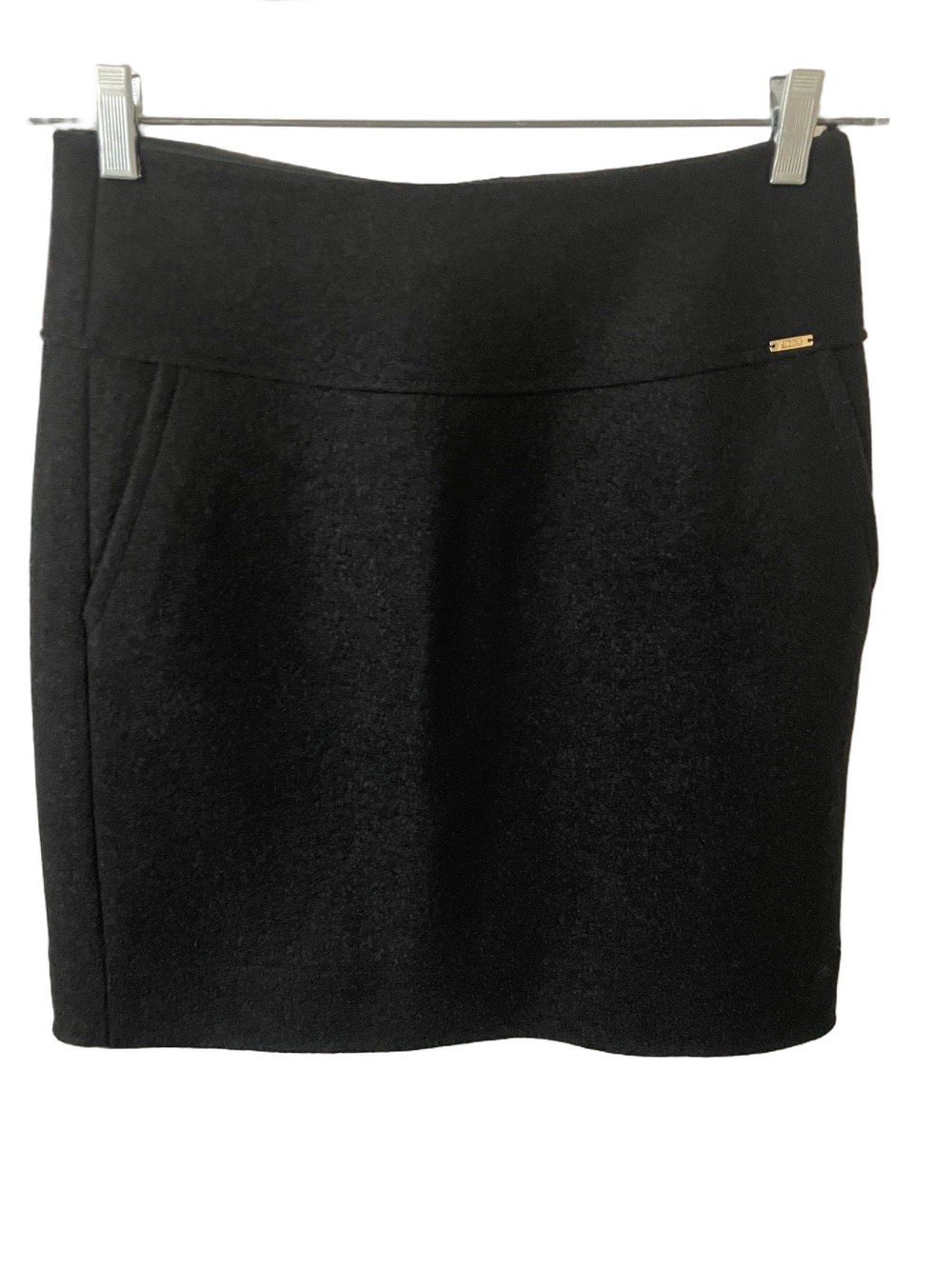 Cinque Black Wool Lined Skirt Size 36